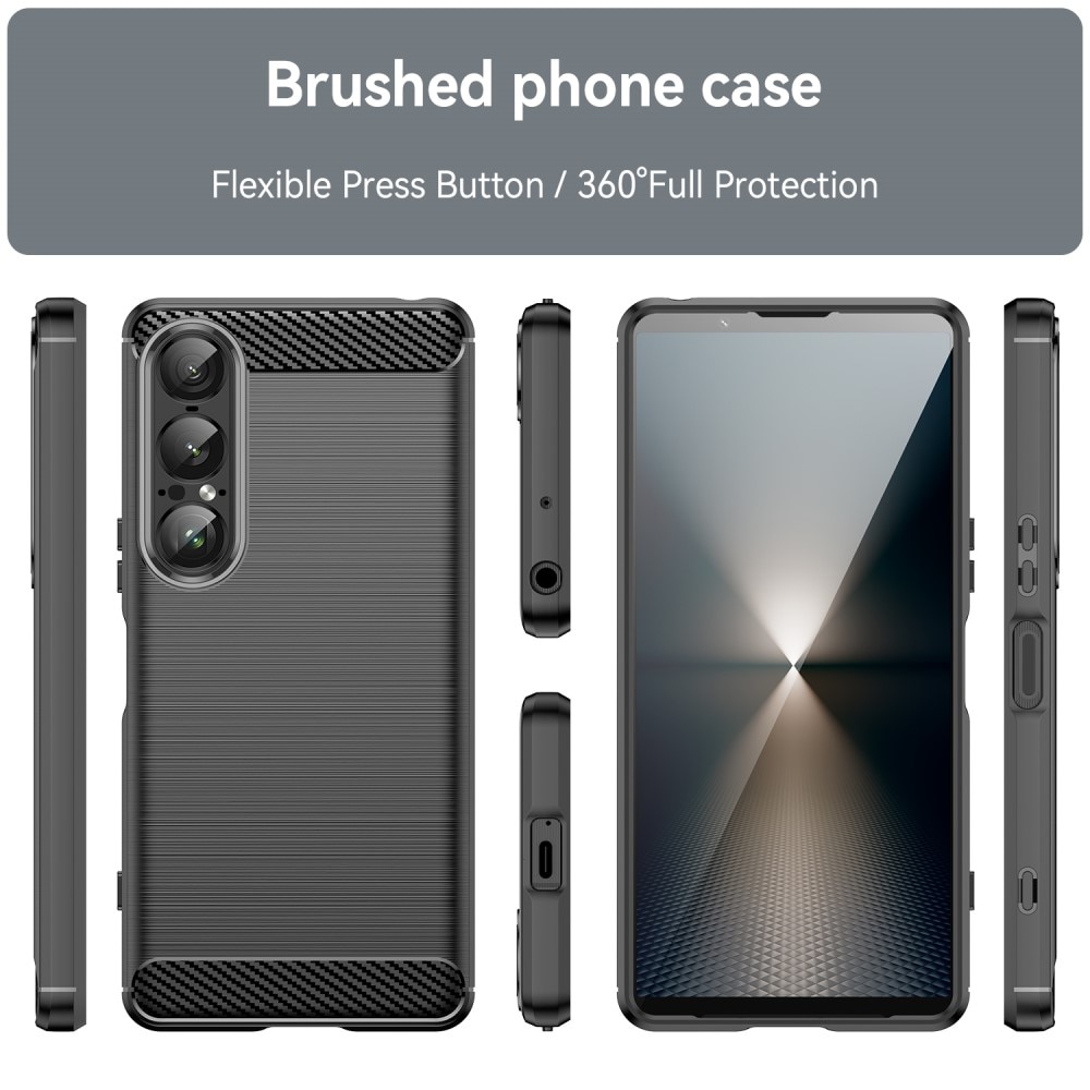 Cover TPU Brushed Sony Xperia 1 VII Nero