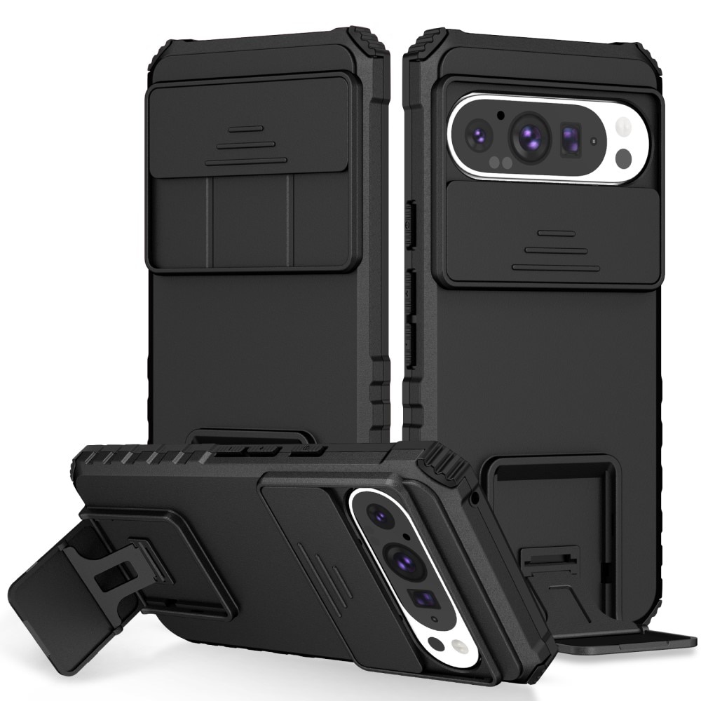 Cover Kickstand con Protezione fotocamera Google Pixel 9 Nero