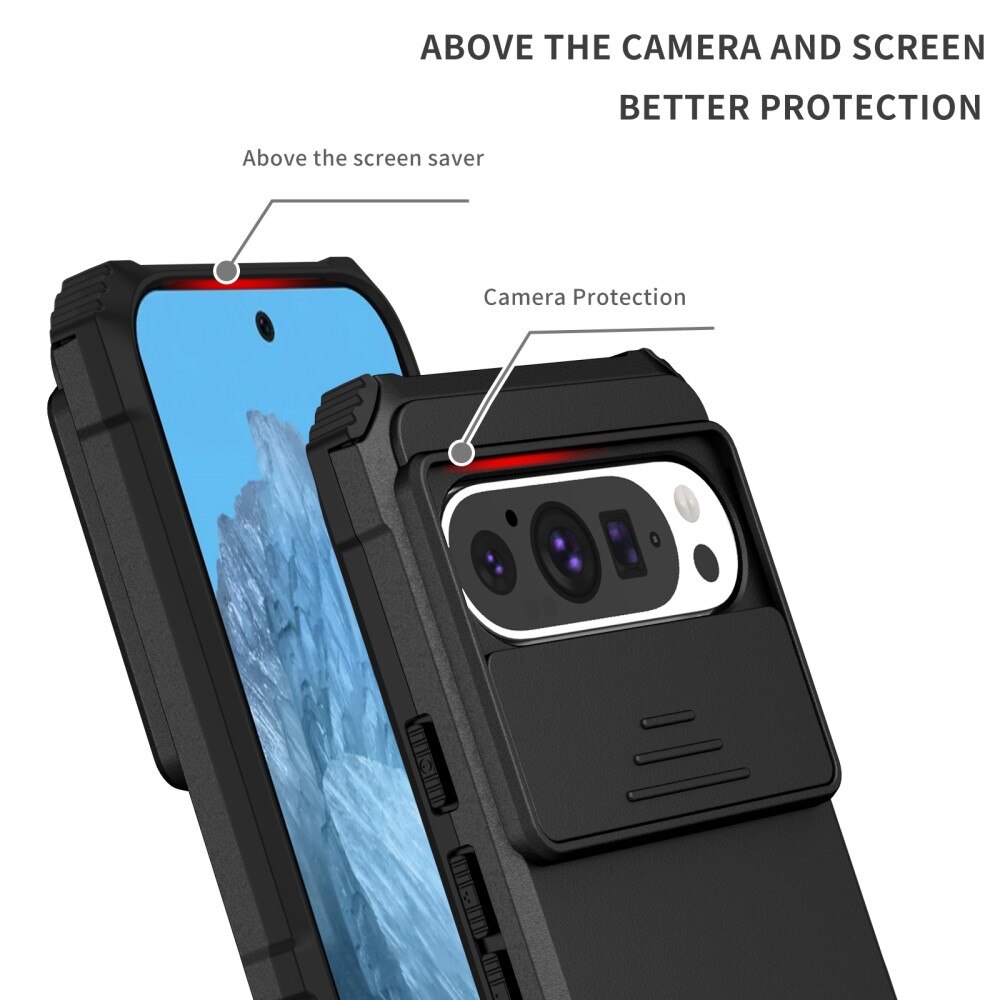 Cover Kickstand con Protezione fotocamera Google Pixel 9 Nero