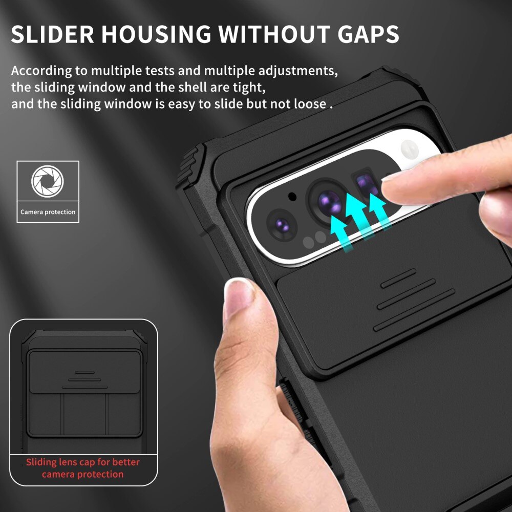 Cover Kickstand con Protezione fotocamera Google Pixel 9 Nero