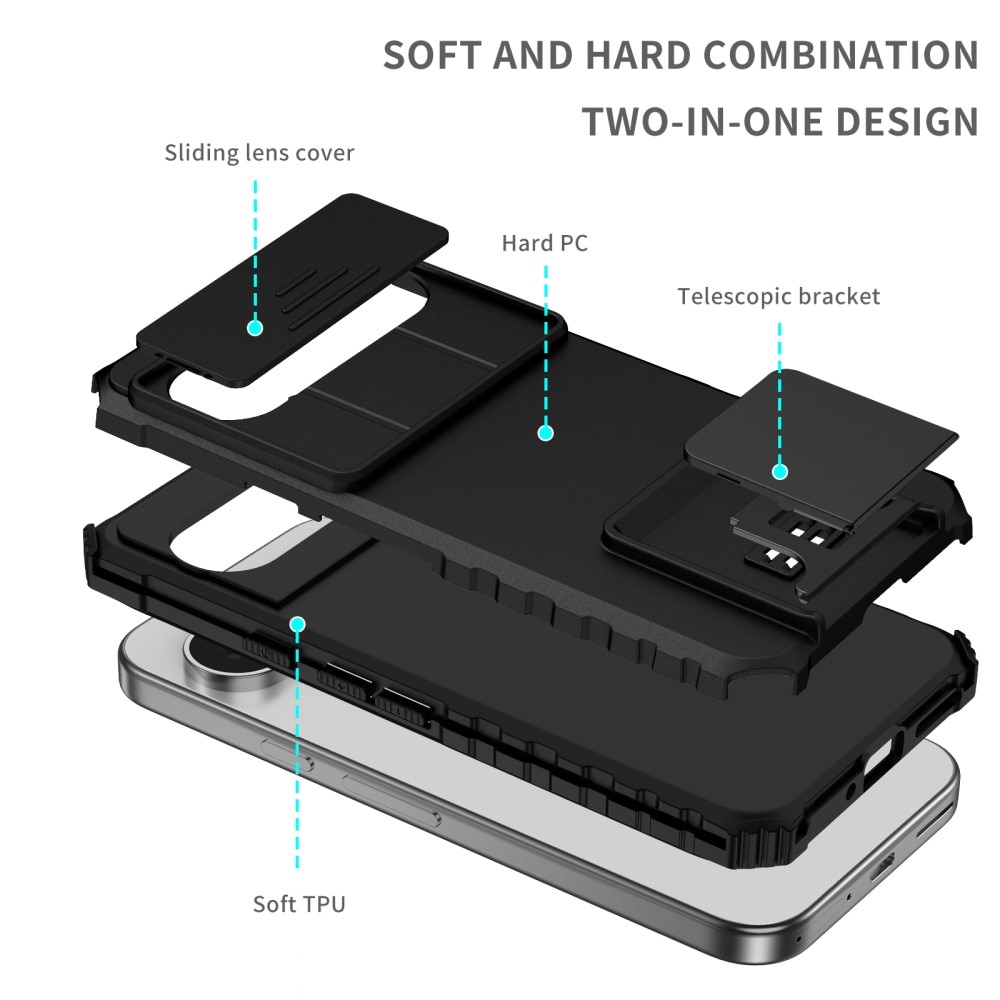 Cover Kickstand con Protezione fotocamera Google Pixel 9 Nero