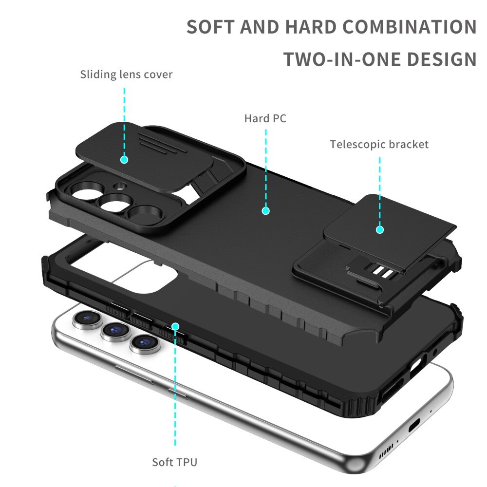 Cover Kickstand con Protezione fotocamera Samsung Galaxy A56 Nero
