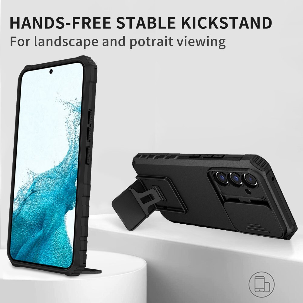 Cover Kickstand con Protezione fotocamera Samsung Galaxy A56 Nero