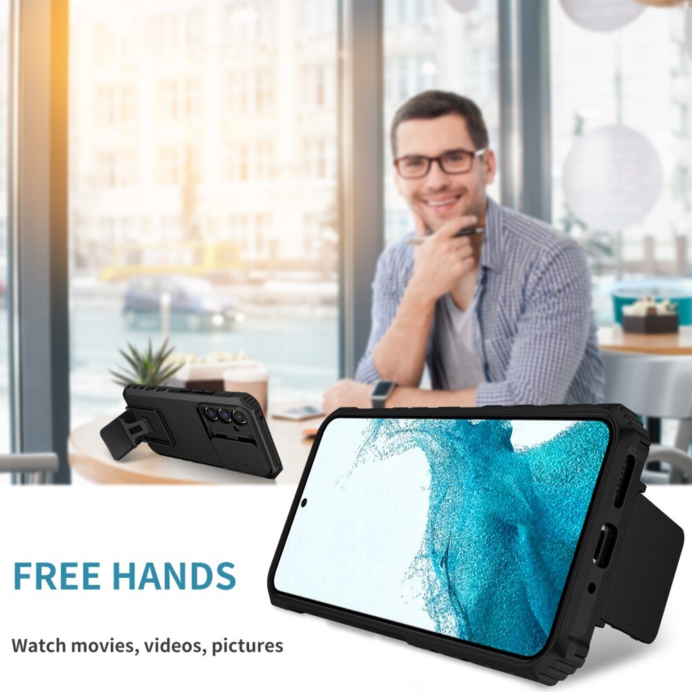 Cover Kickstand con Protezione fotocamera Samsung Galaxy A56 Nero