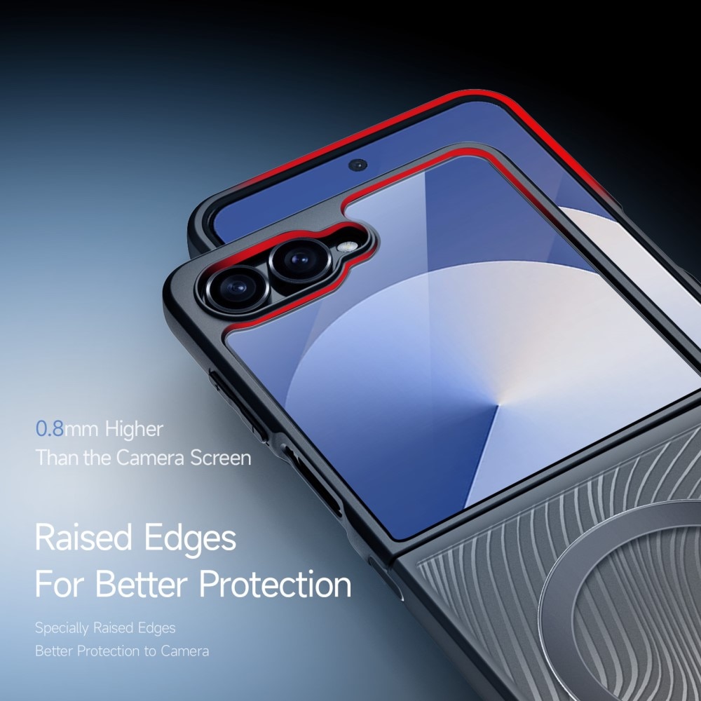 Cover Ibrido Aimo Samsung Galaxy Z Flip 7, nero