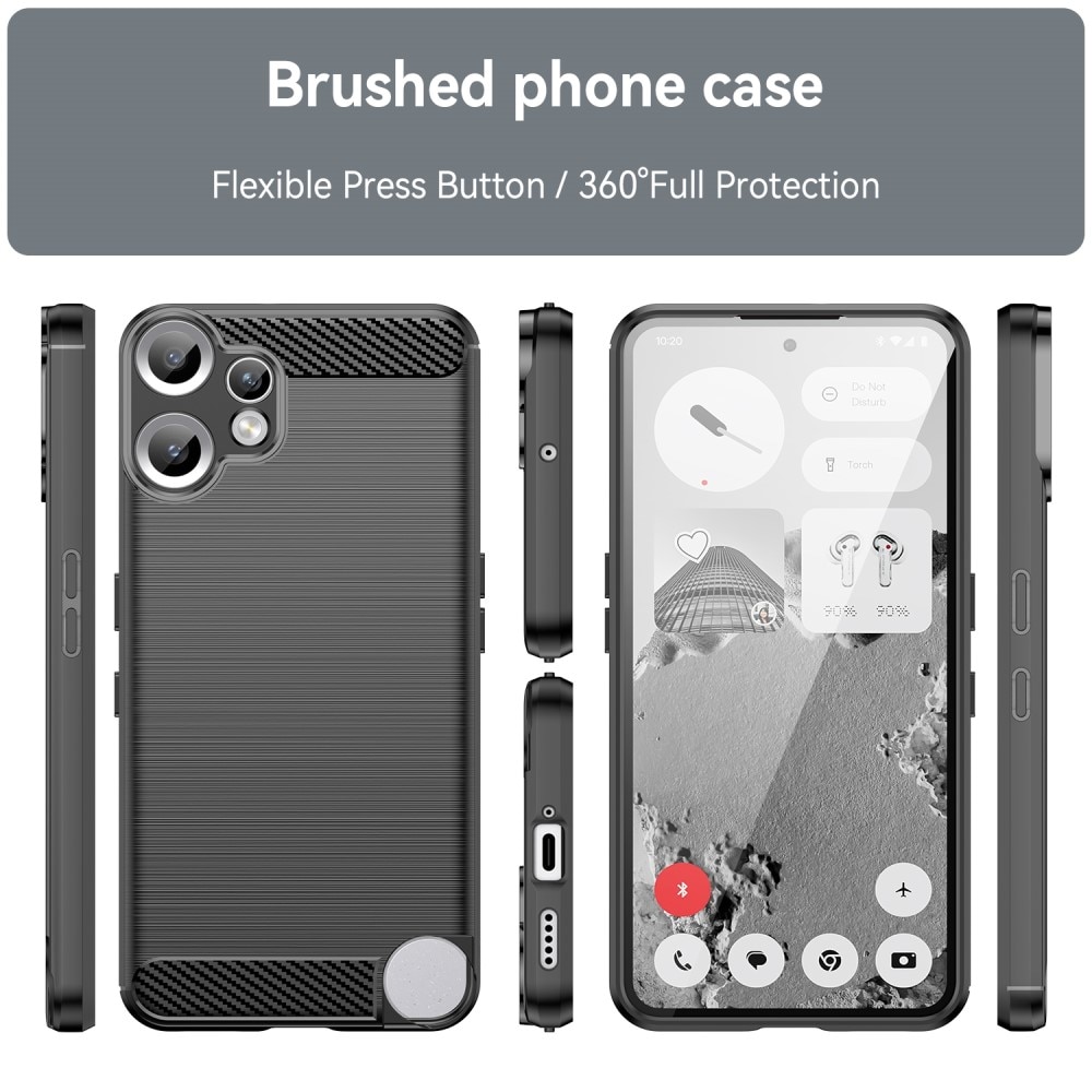 Cover TPU Brushed Nothing CMF Phone 2 Pro Nero