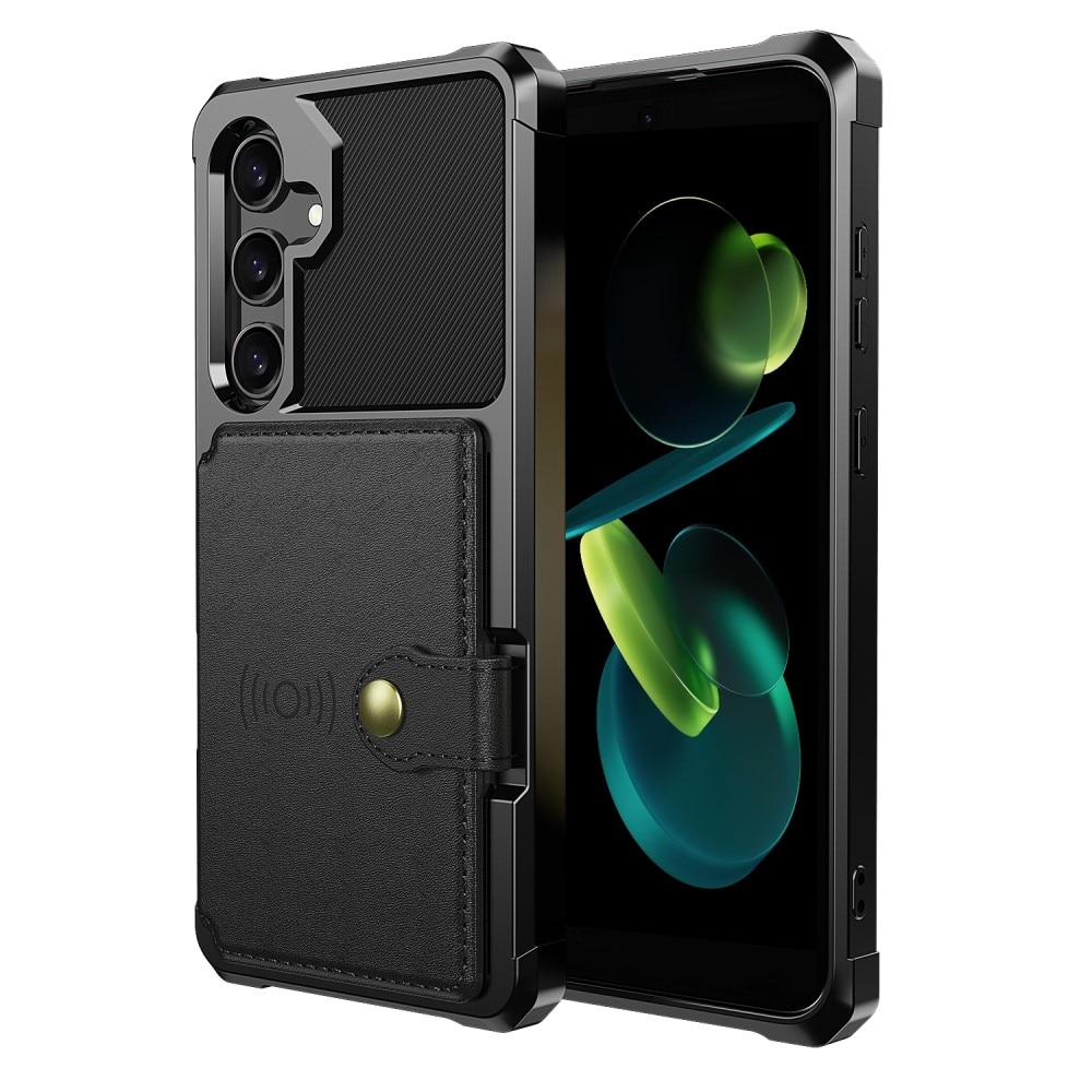 Cover con portacarte Tough Multi-slot Samsung Galaxy S24 FE Nero