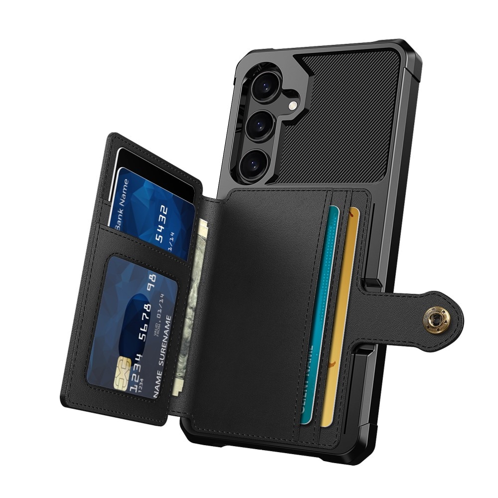 Cover con portacarte Tough Multi-slot Samsung Galaxy S24 FE Nero