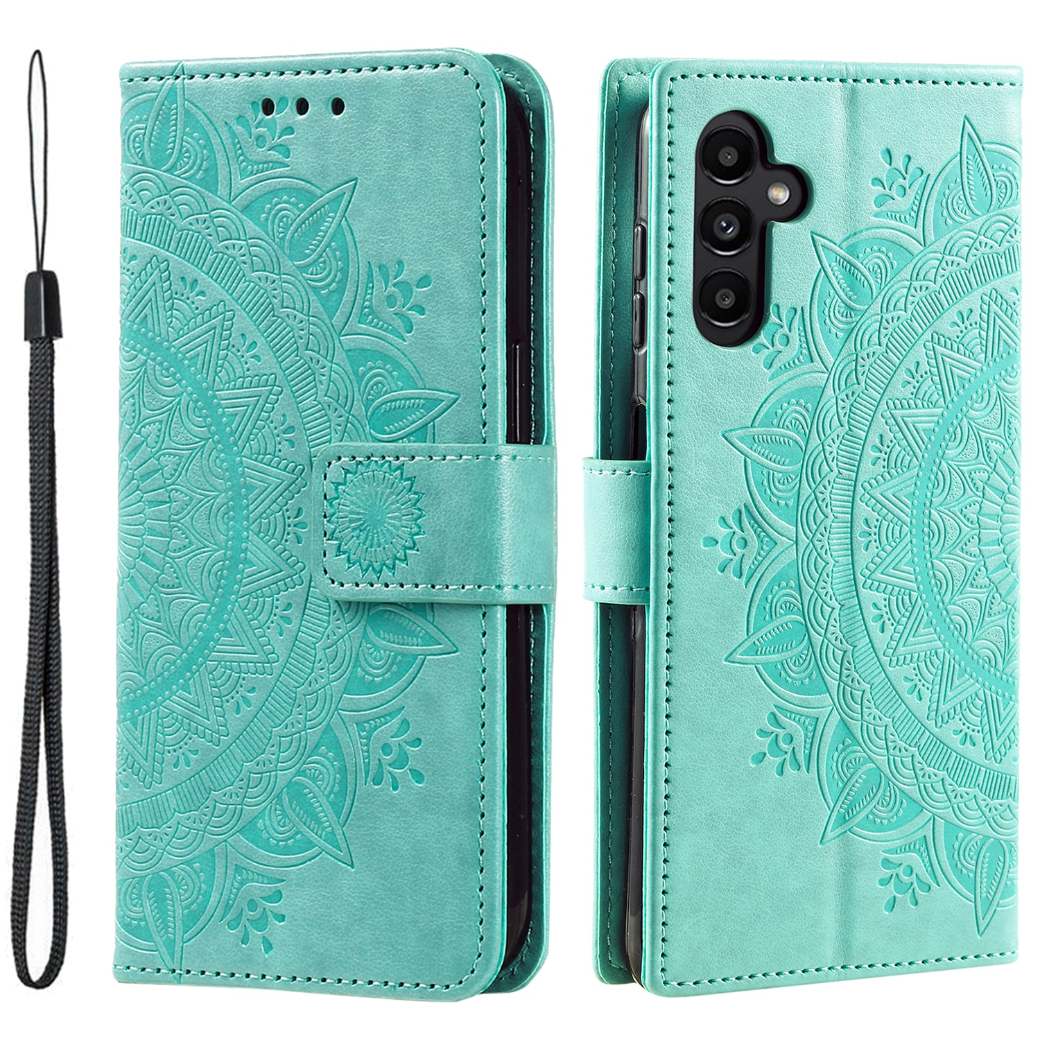 Custodia in pelle Mandala Samsung Galaxy A26 Verde
