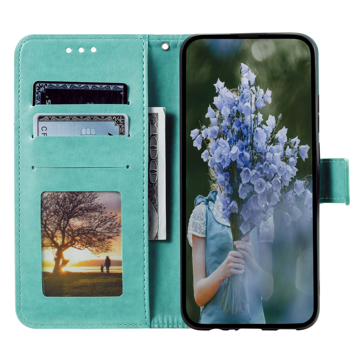 Custodia in pelle Mandala Samsung Galaxy A26 Verde