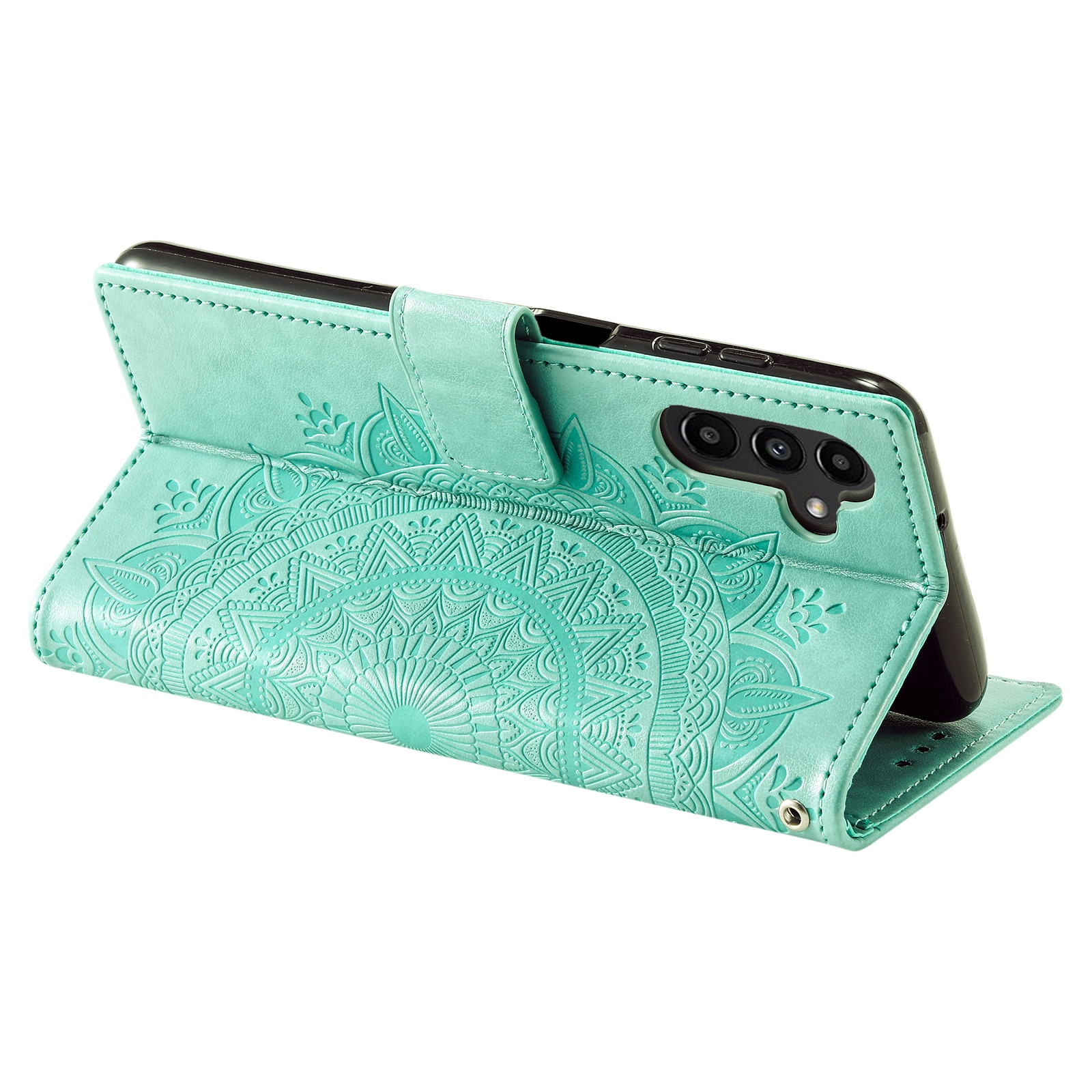 Custodia in pelle Mandala Samsung Galaxy A26 Verde