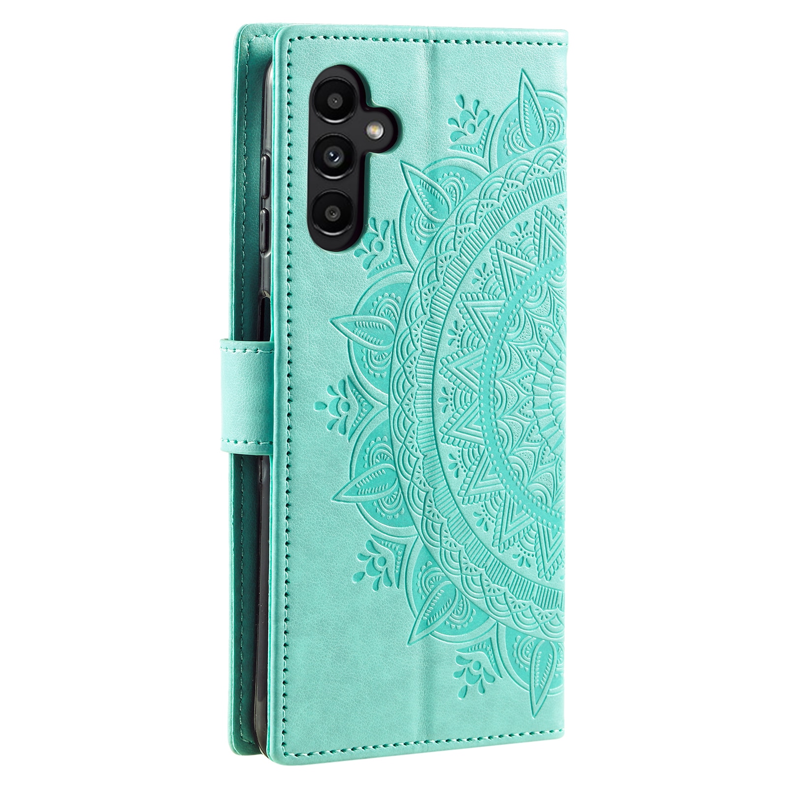 Custodia in pelle Mandala Samsung Galaxy A26 Verde