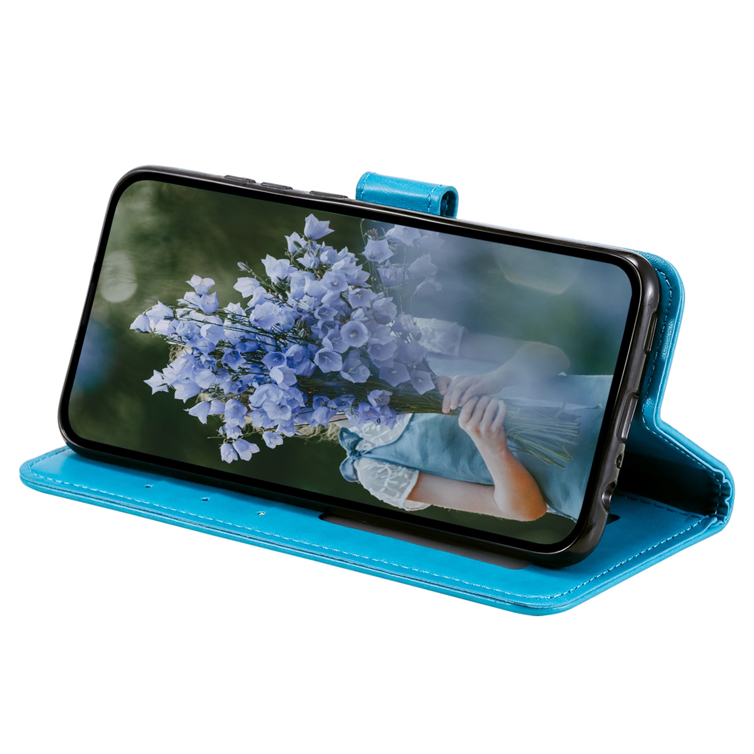 Custodia in pelle Mandala Samsung Galaxy A17 Blu