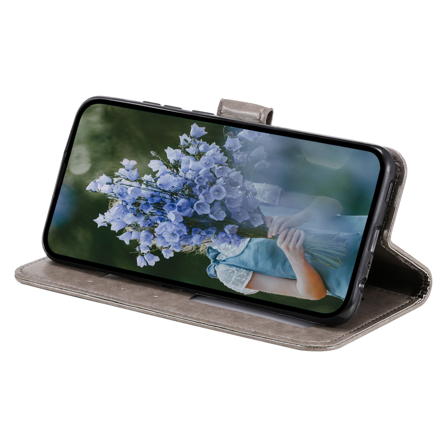 Custodia in pelle Mandala Samsung Galaxy A17 Grigio