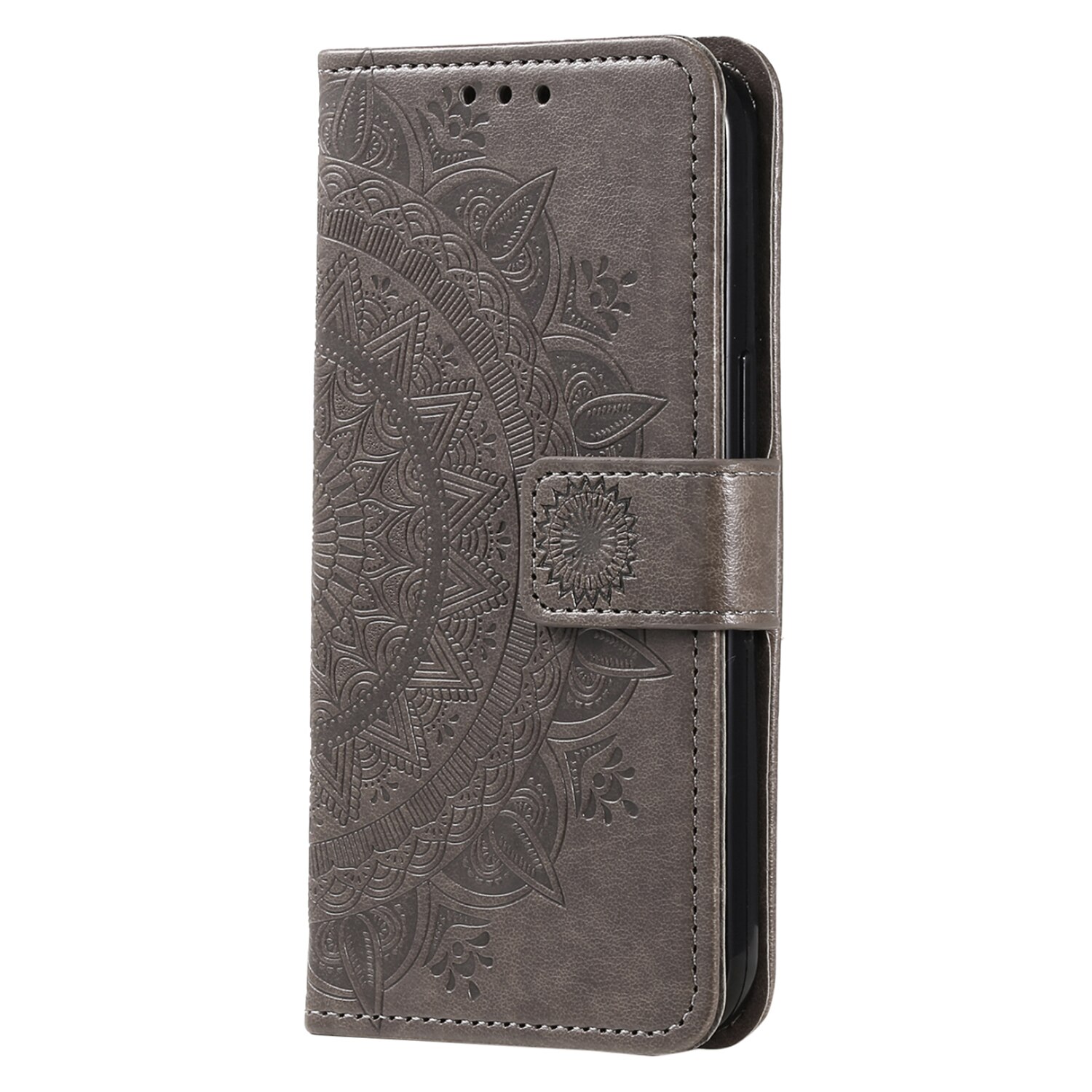 Custodia in pelle Mandala Samsung Galaxy A17 Grigio