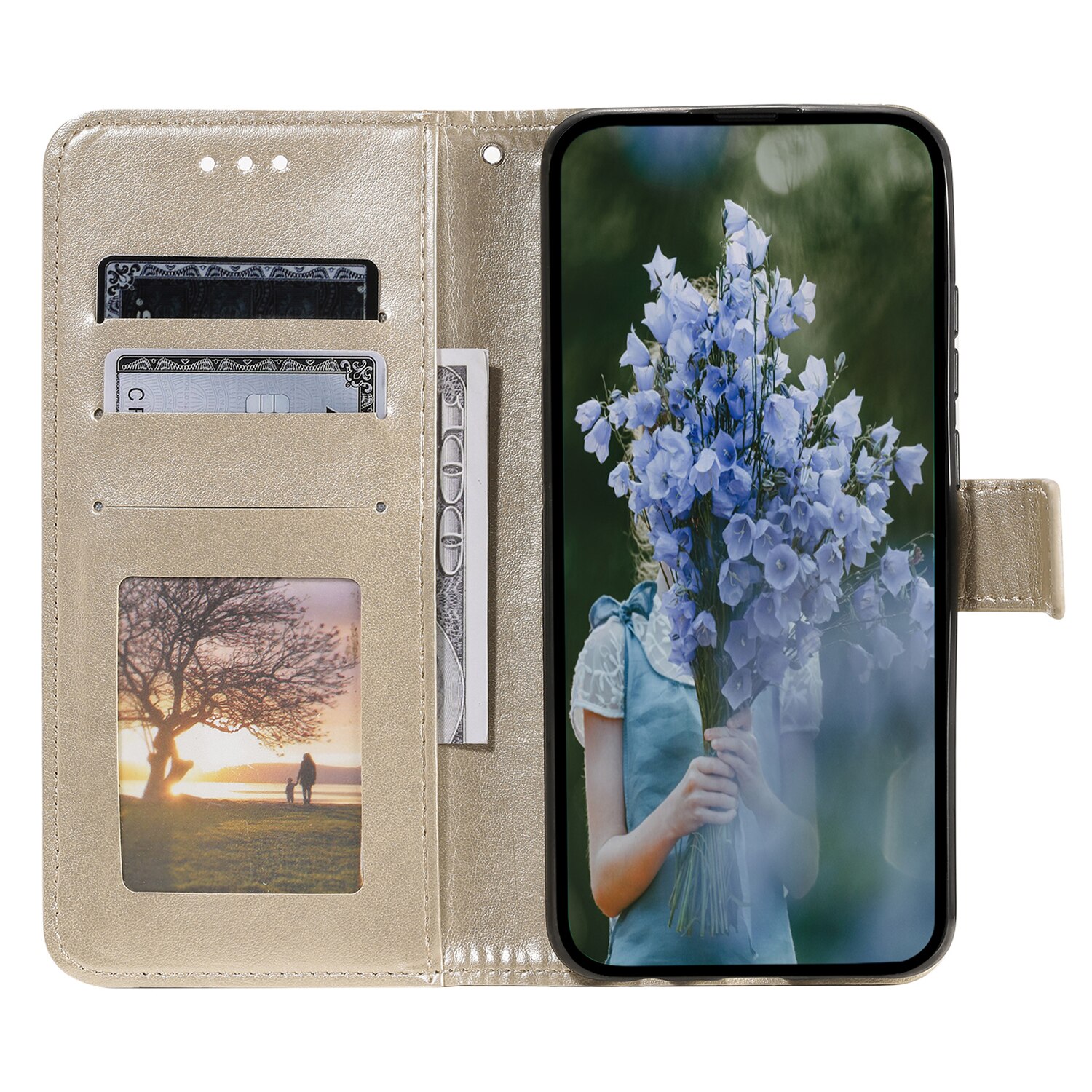 Custodia in pelle Mandala Samsung Galaxy A17 Oro