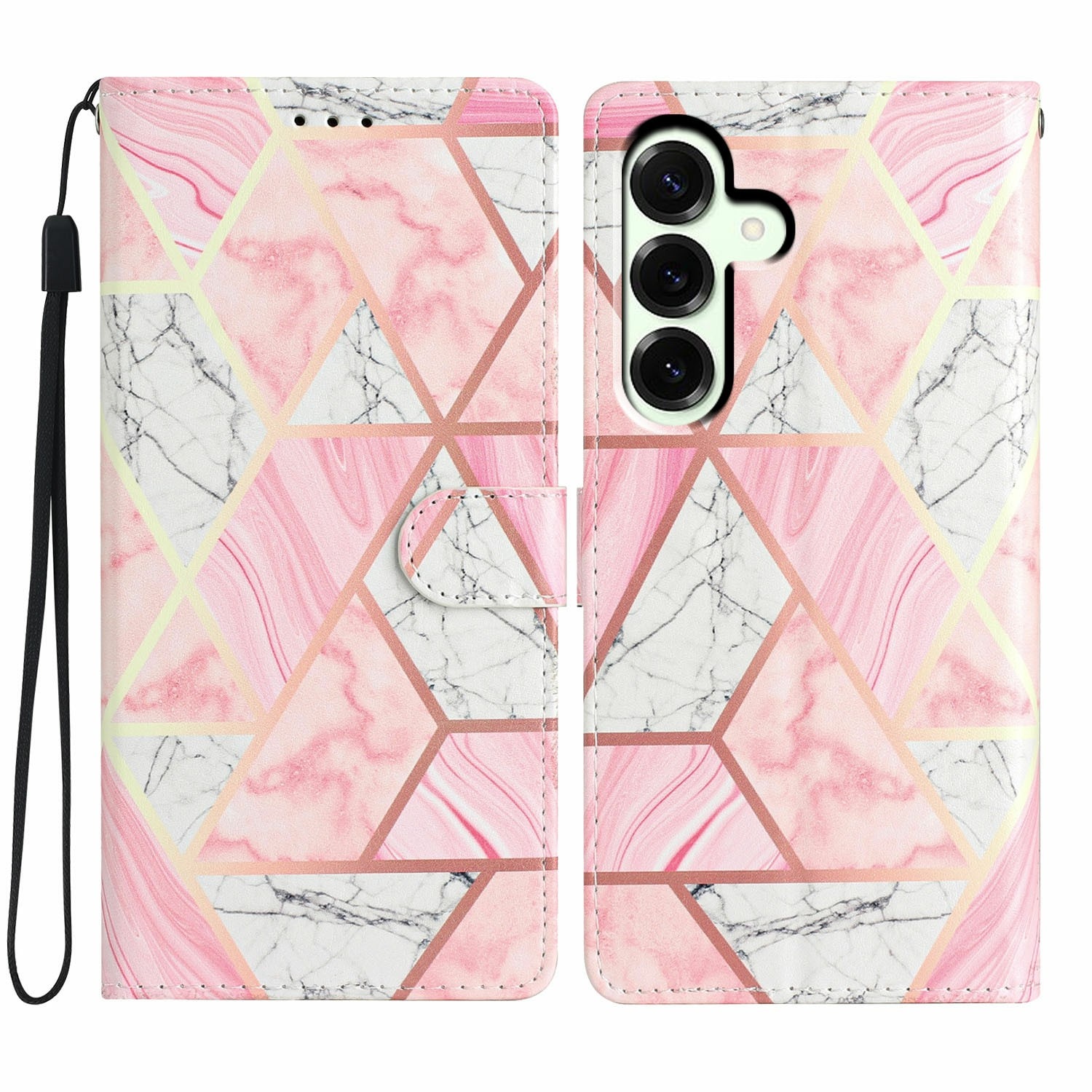 Cover portafoglio Samsung Galaxy A26 marmo rosa