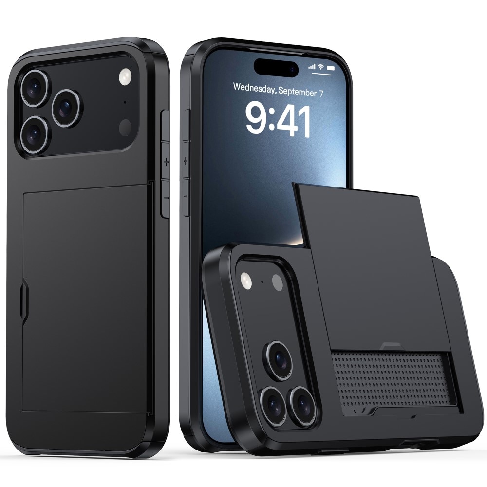Cover portacarte iPhone 17 Pro Max Nero