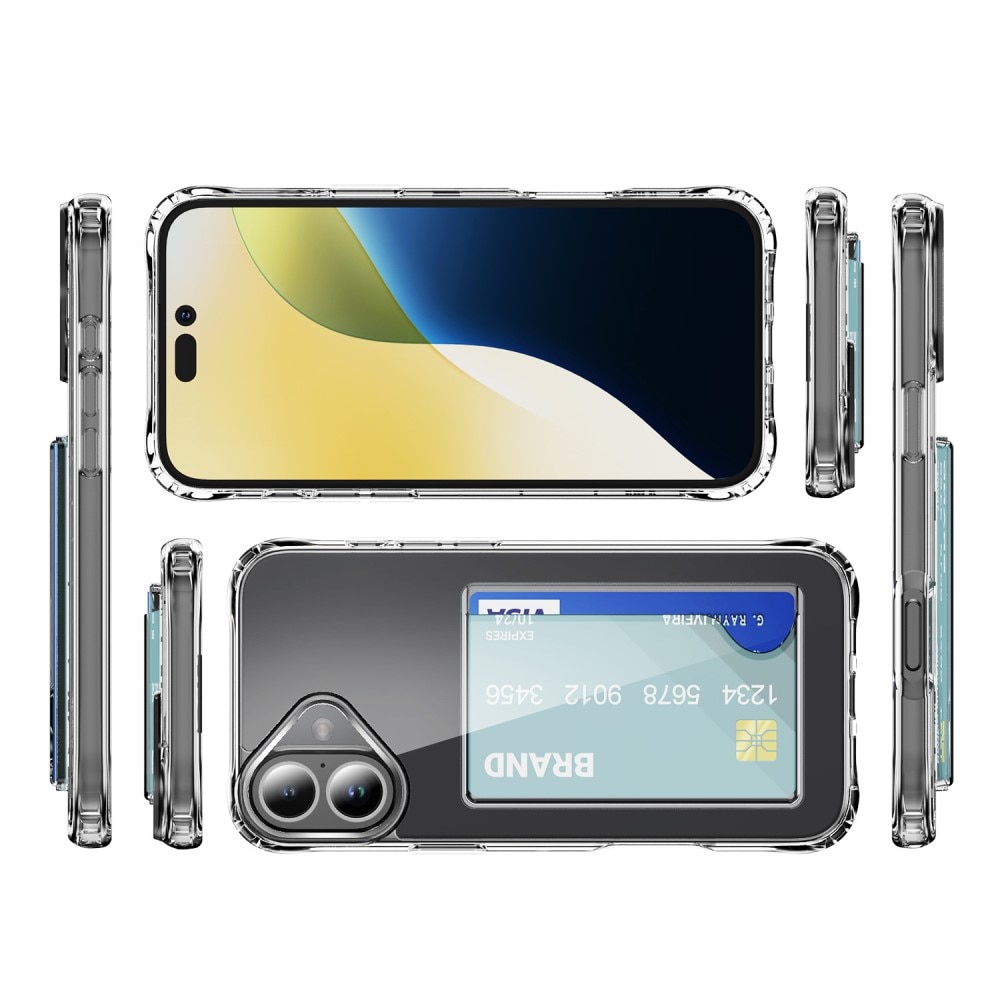 Cover ibride portacarte iPhone 17 Trasparente