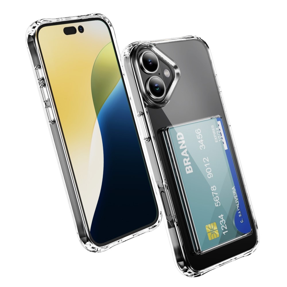 Cover ibride portacarte iPhone 17 Trasparente