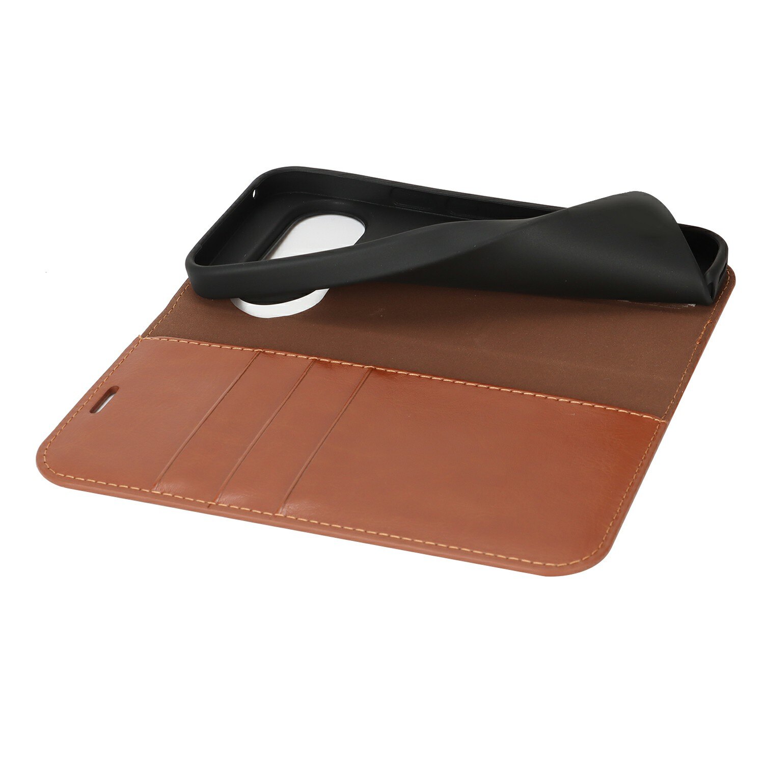 Cover Portafoglio in vera pelle Google Pixel 10 Marrone