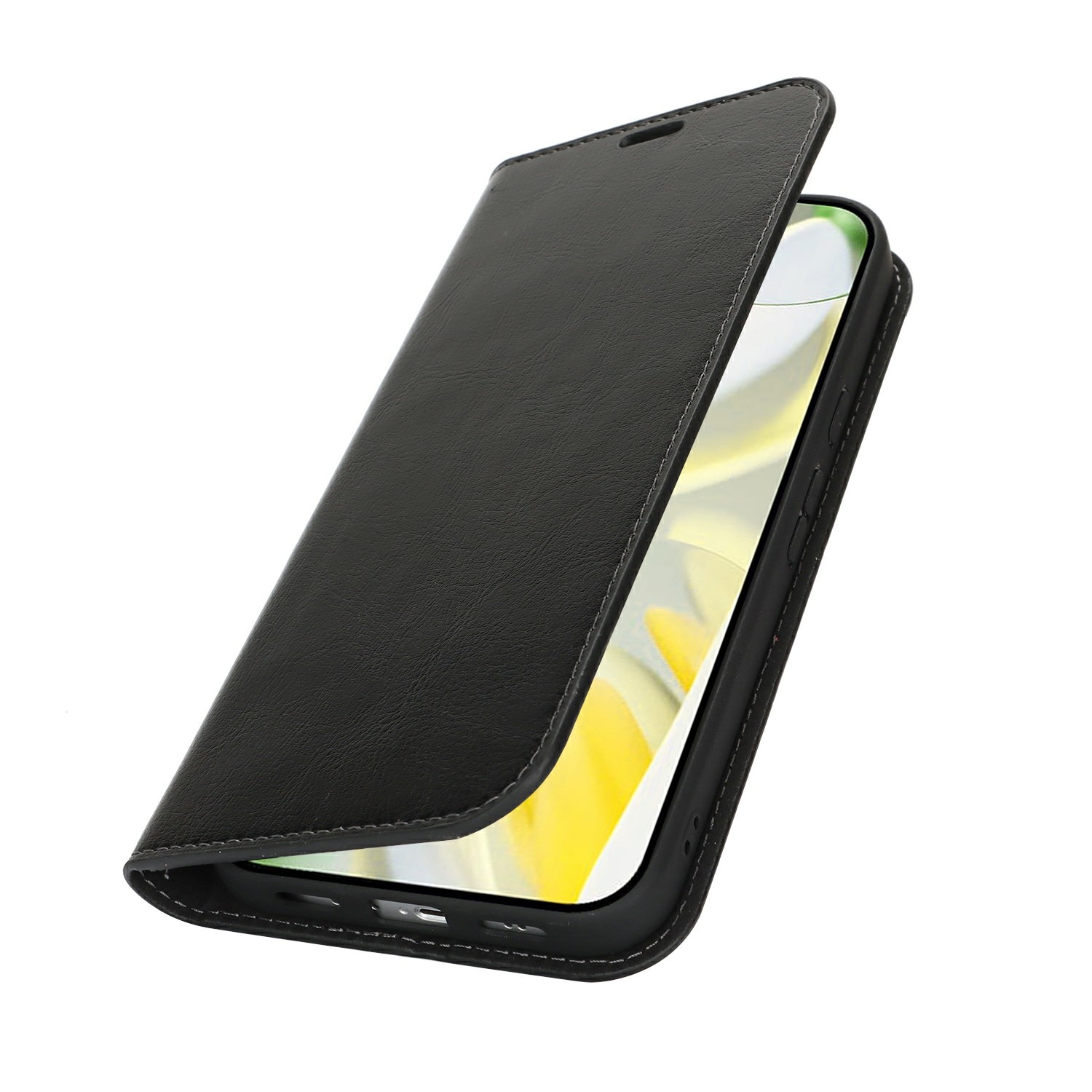 Cover Portafoglio in vera pelle Google Pixel 10 Pro XL Nero