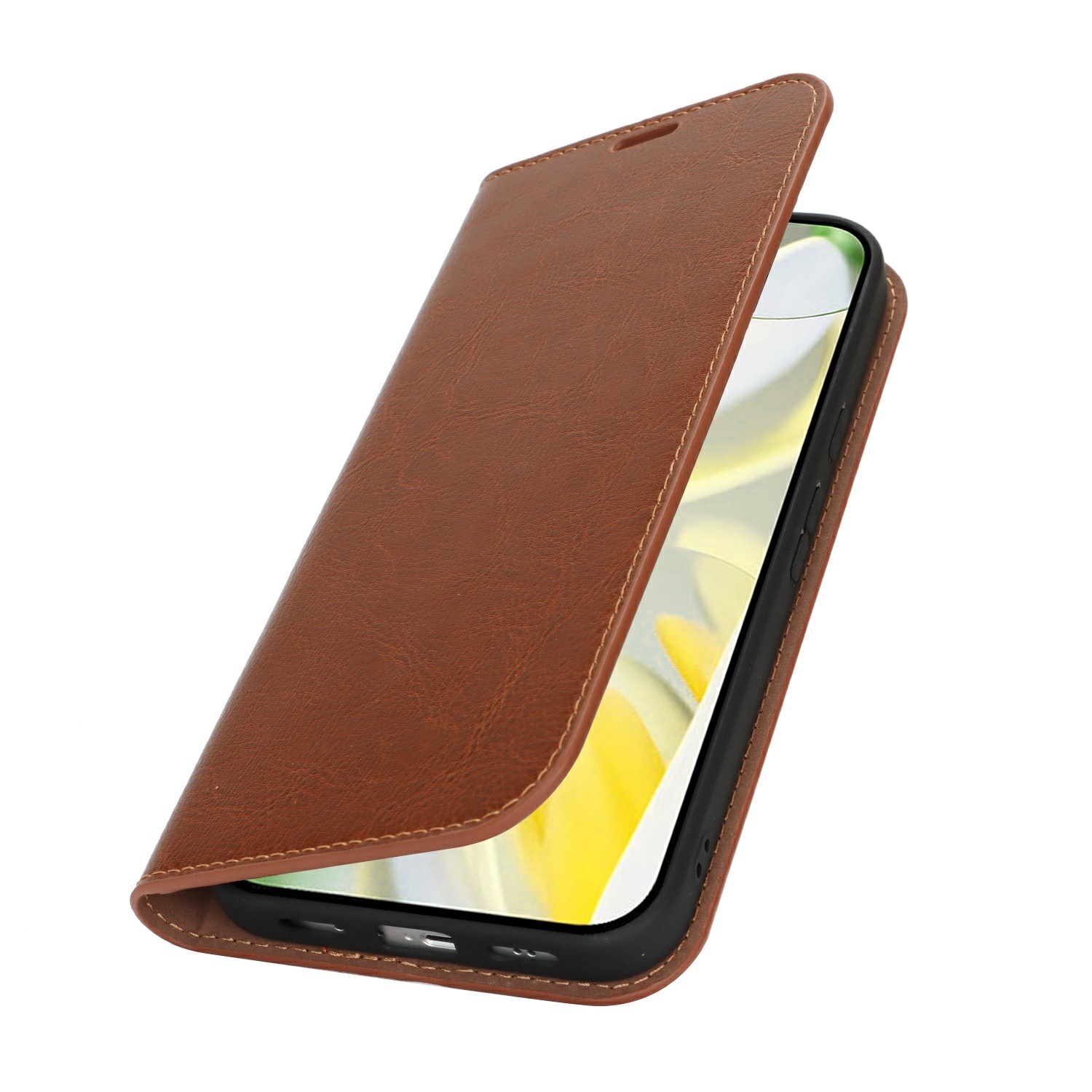 Cover Portafoglio in vera pelle Google Pixel 10 Pro XL Marrone