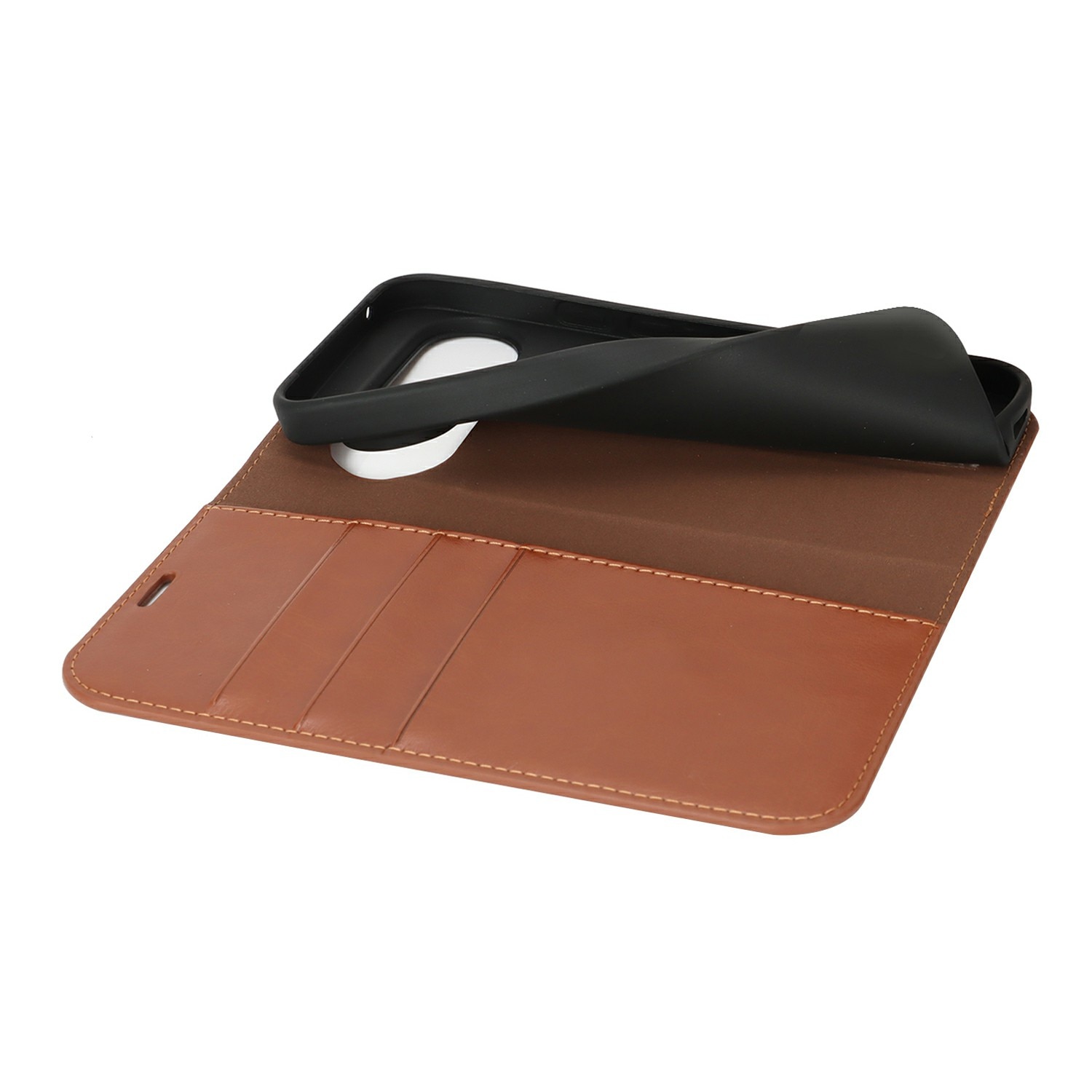 Cover Portafoglio in vera pelle Google Pixel 10 Pro XL Marrone