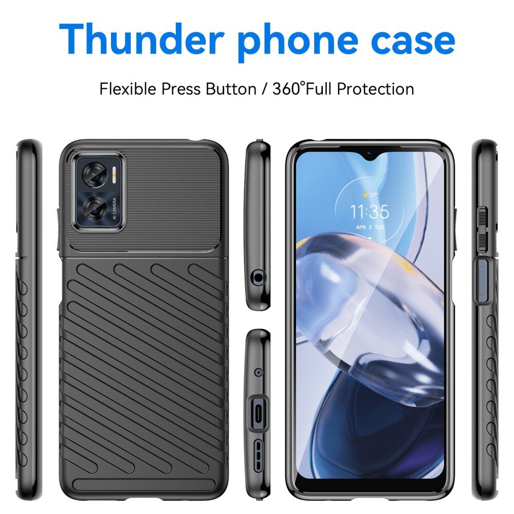 Cover Thunder TPU Motorola Moto E22i Nero