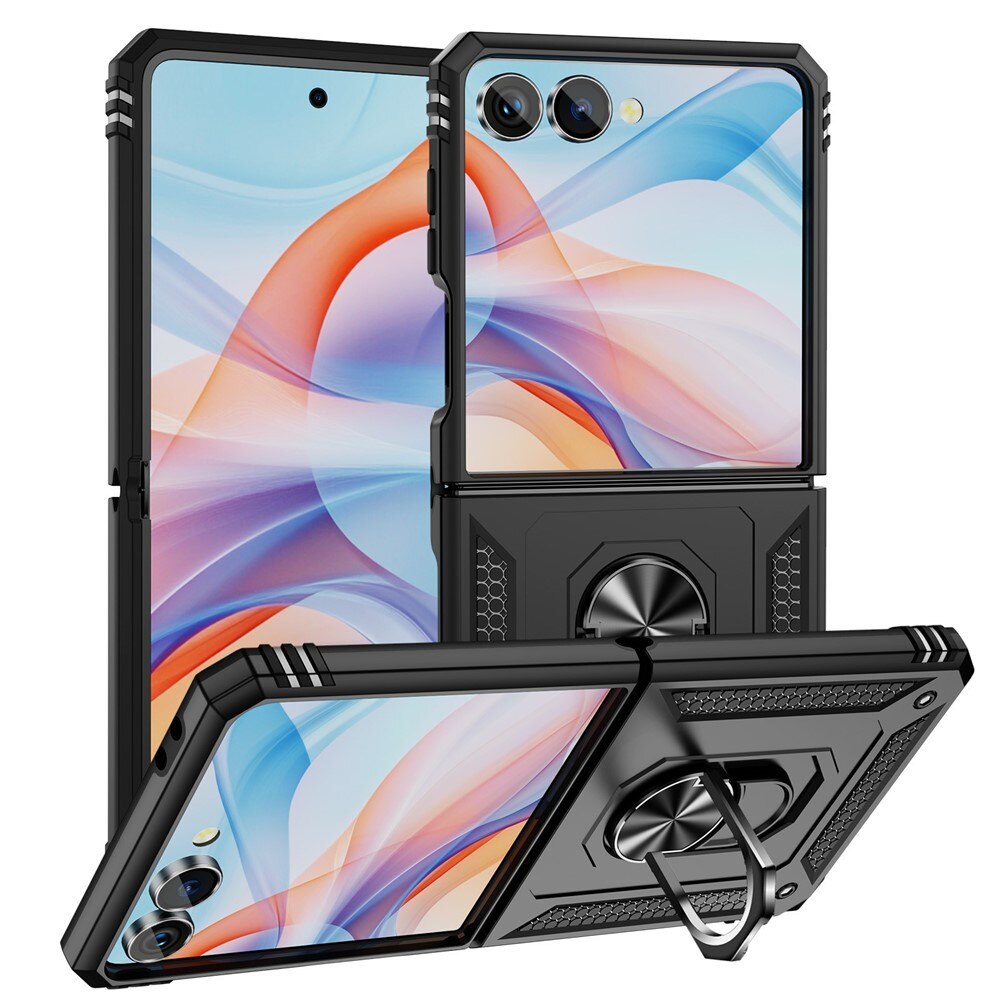 Cover ibride con anello Samsung Galaxy Z Flip 7 nero