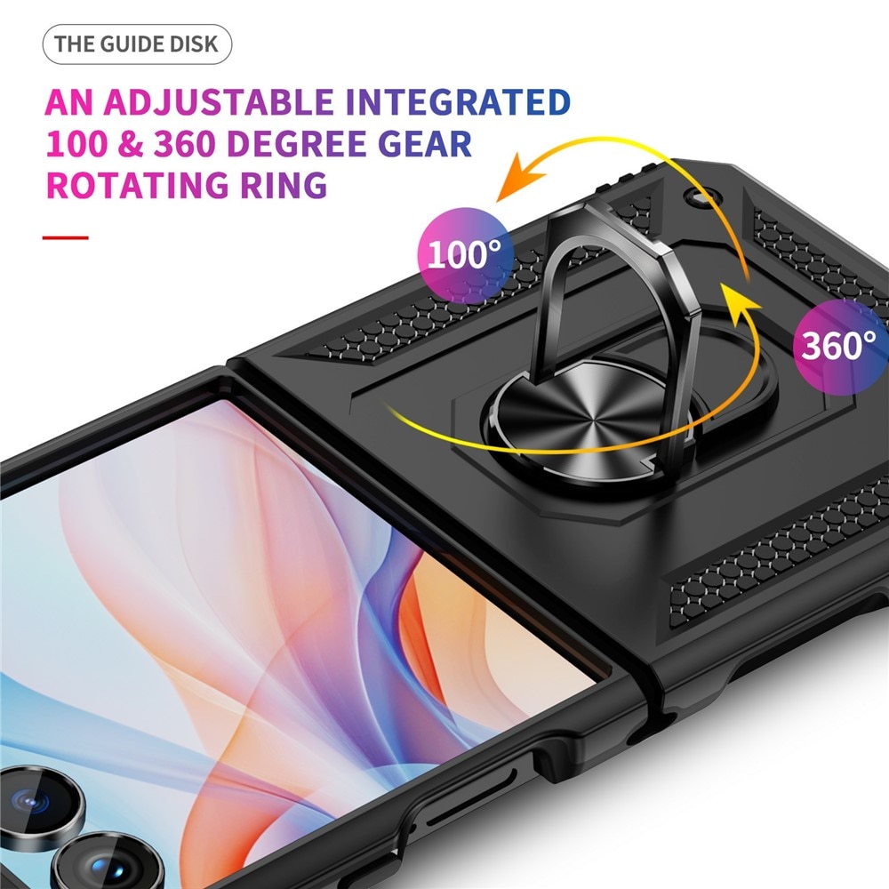Cover ibride con anello Samsung Galaxy Z Flip 7 nero