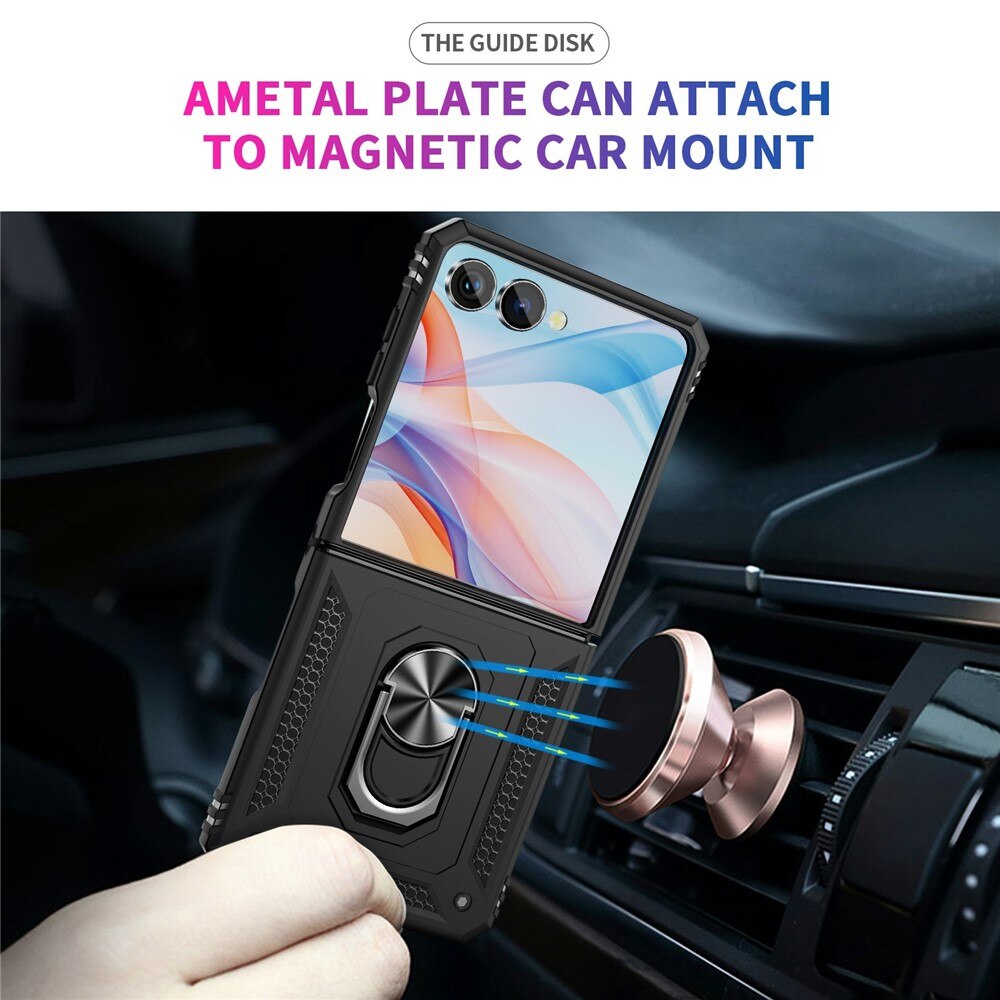 Cover ibride con anello Samsung Galaxy Z Flip 7 nero