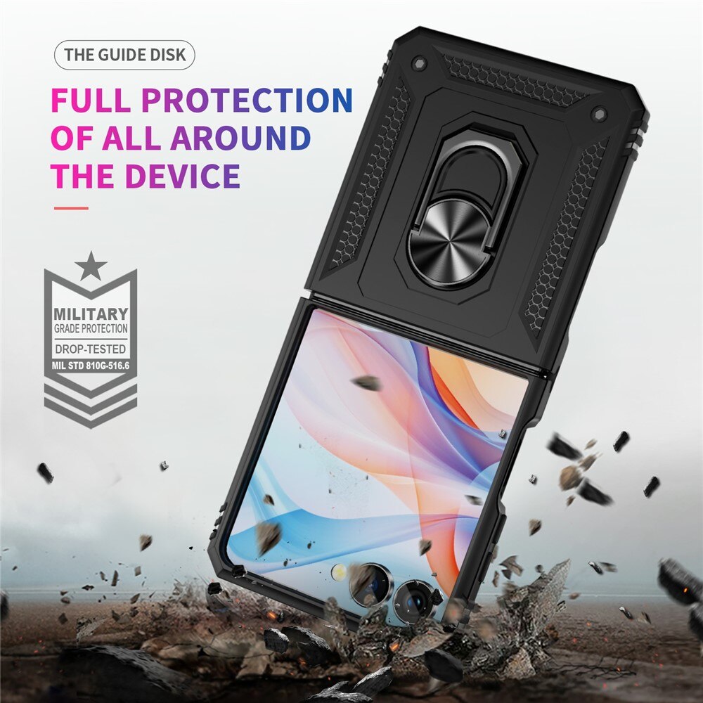 Cover ibride con anello Samsung Galaxy Z Flip 7 nero