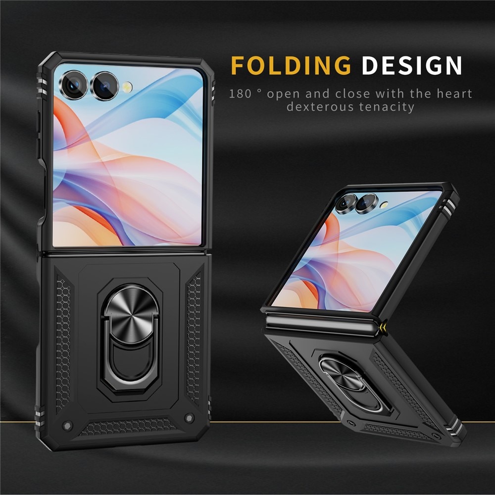 Cover ibride con anello Samsung Galaxy Z Flip 7 nero