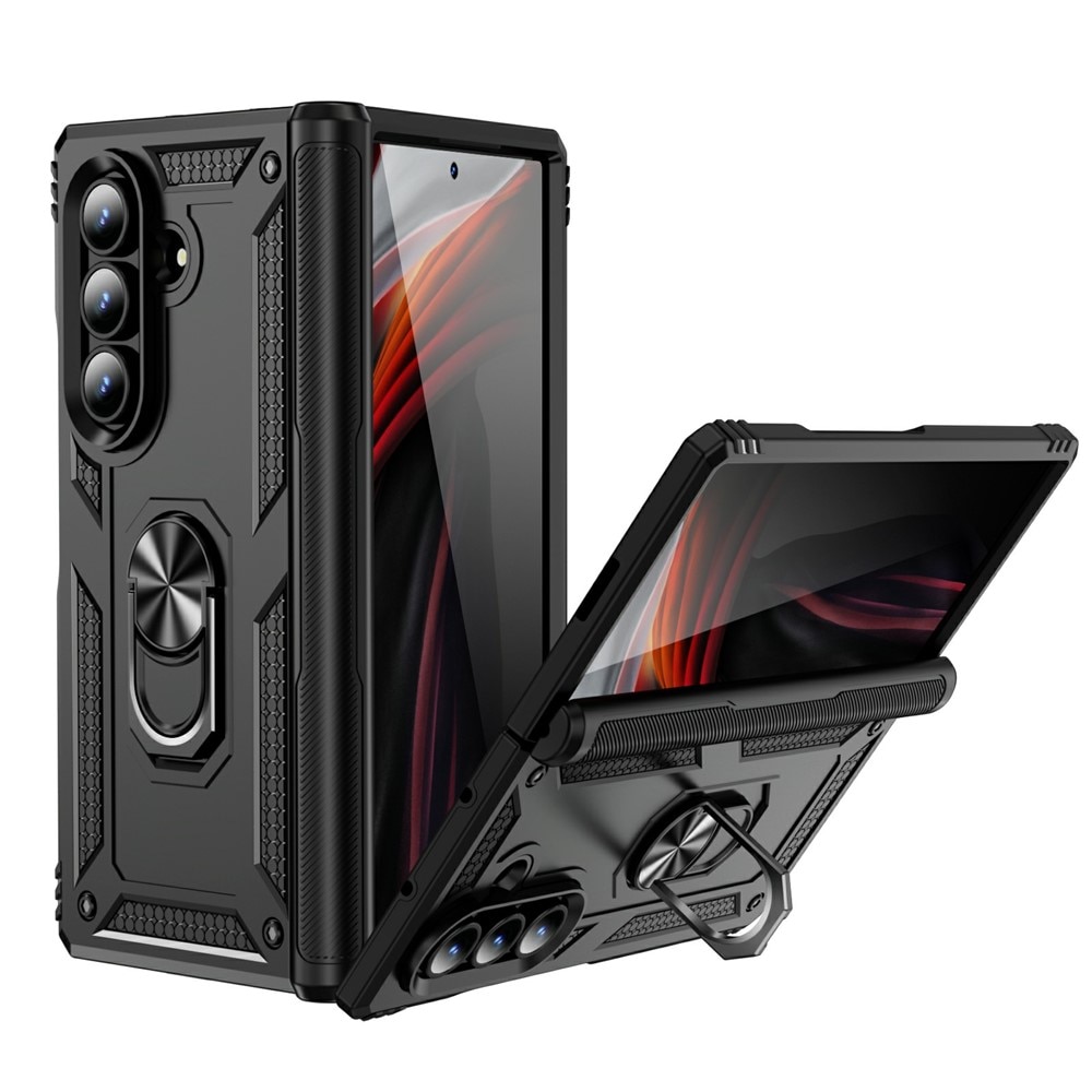 Cover ibride con anello Samsung Galaxy Z Fold 7 nero