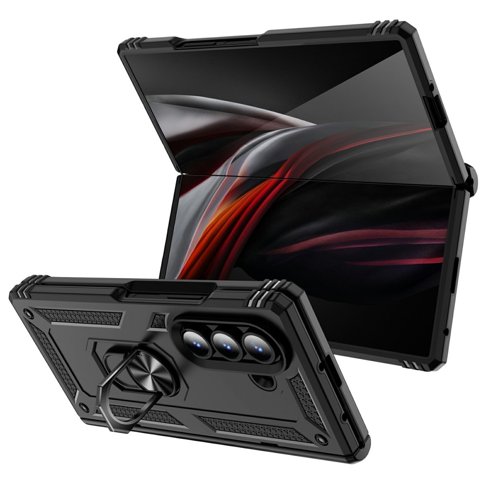 Cover ibride con anello Samsung Galaxy Z Fold 7 nero