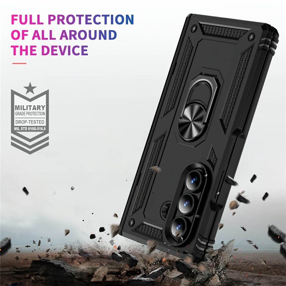 Cover ibride con anello Samsung Galaxy Z Fold 7 nero