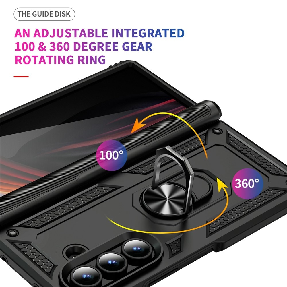 Cover ibride con anello Samsung Galaxy Z Fold 7 nero