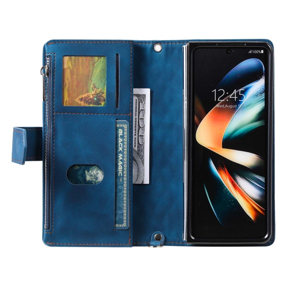 Borsa a portafoglio trapuntata Samsung Galaxy Z Fold 4 Blu