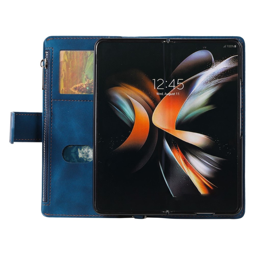 Borsa a portafoglio trapuntata Samsung Galaxy Z Fold 4 Blu