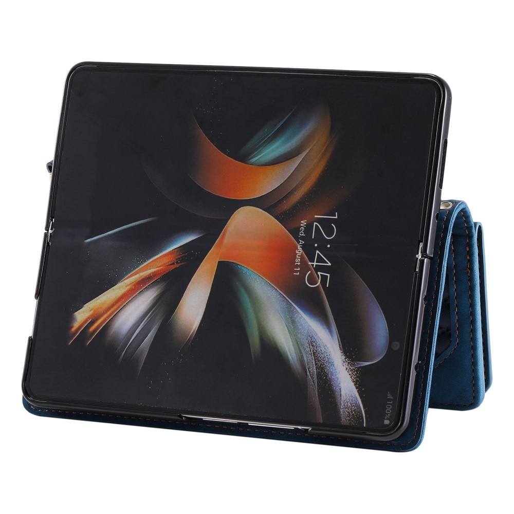 Borsa a portafoglio trapuntata Samsung Galaxy Z Fold 4 Blu