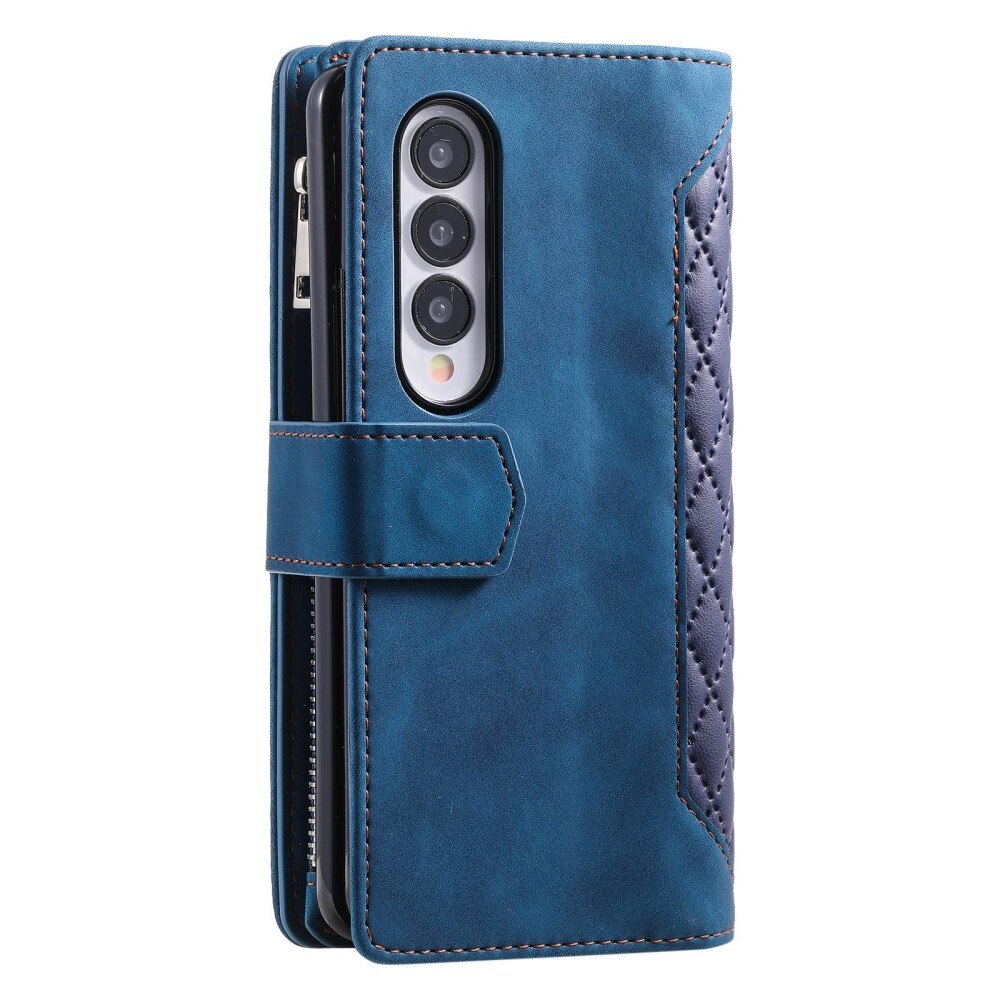 Borsa a portafoglio trapuntata Samsung Galaxy Z Fold 4 Blu