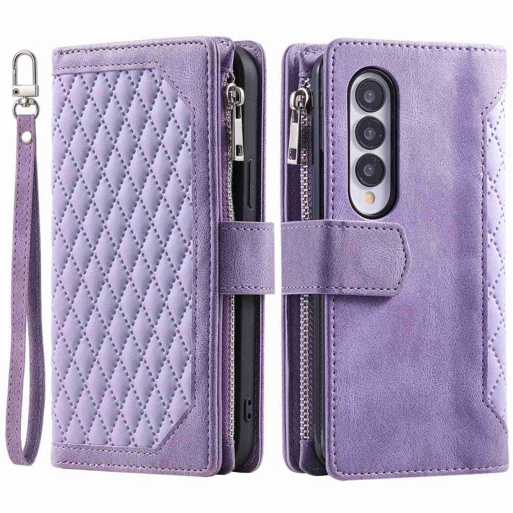 Borsa a portafoglio trapuntata Samsung Galaxy Z Fold 4 Viola