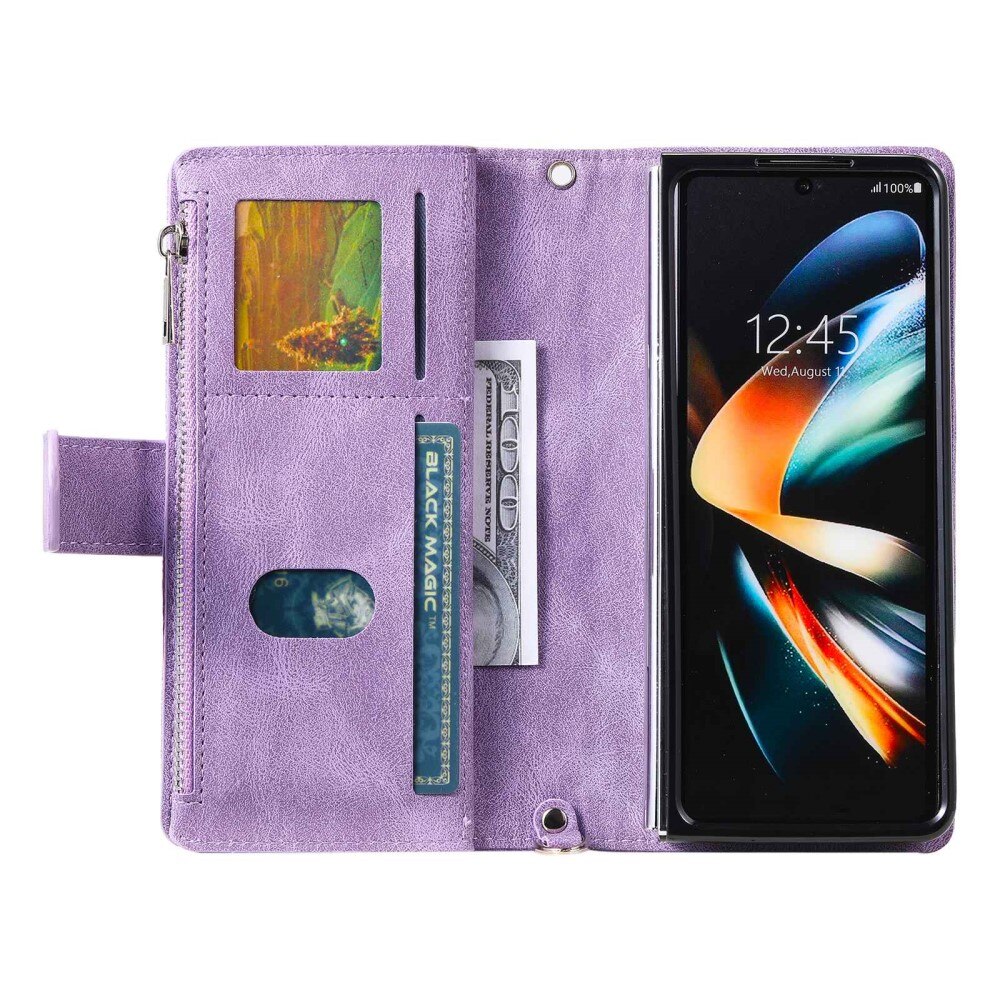 Borsa a portafoglio trapuntata Samsung Galaxy Z Fold 4 Viola