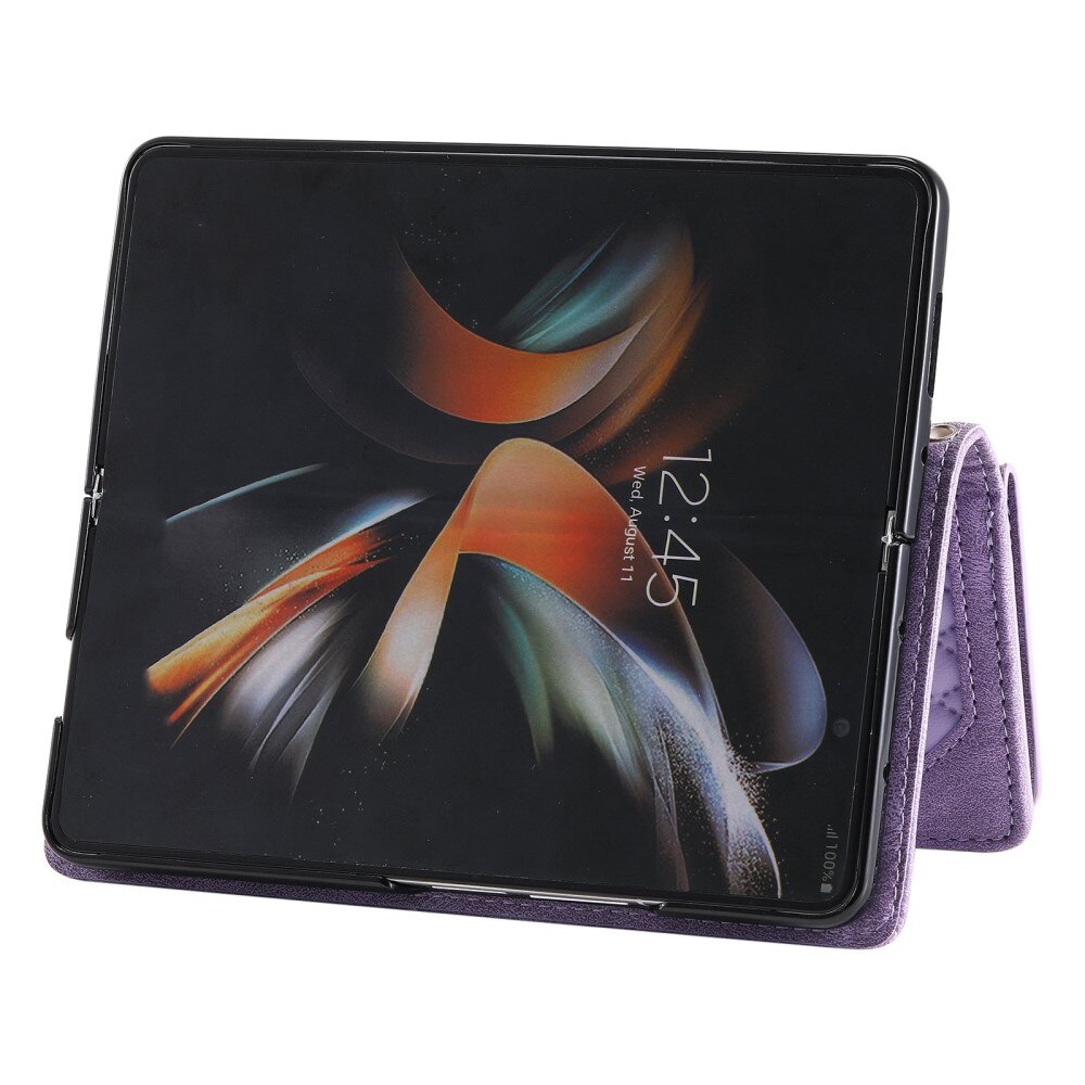 Borsa a portafoglio trapuntata Samsung Galaxy Z Fold 4 Viola