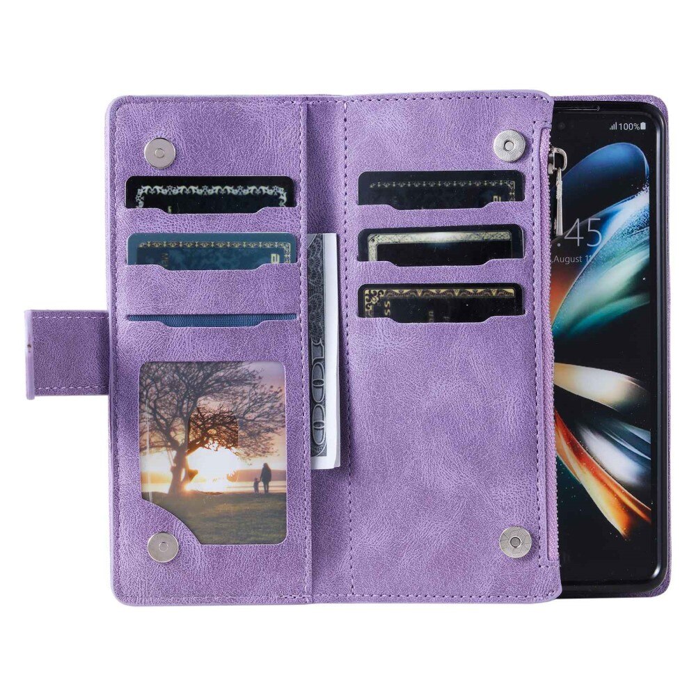 Borsa a portafoglio trapuntata Samsung Galaxy Z Fold 4 Viola