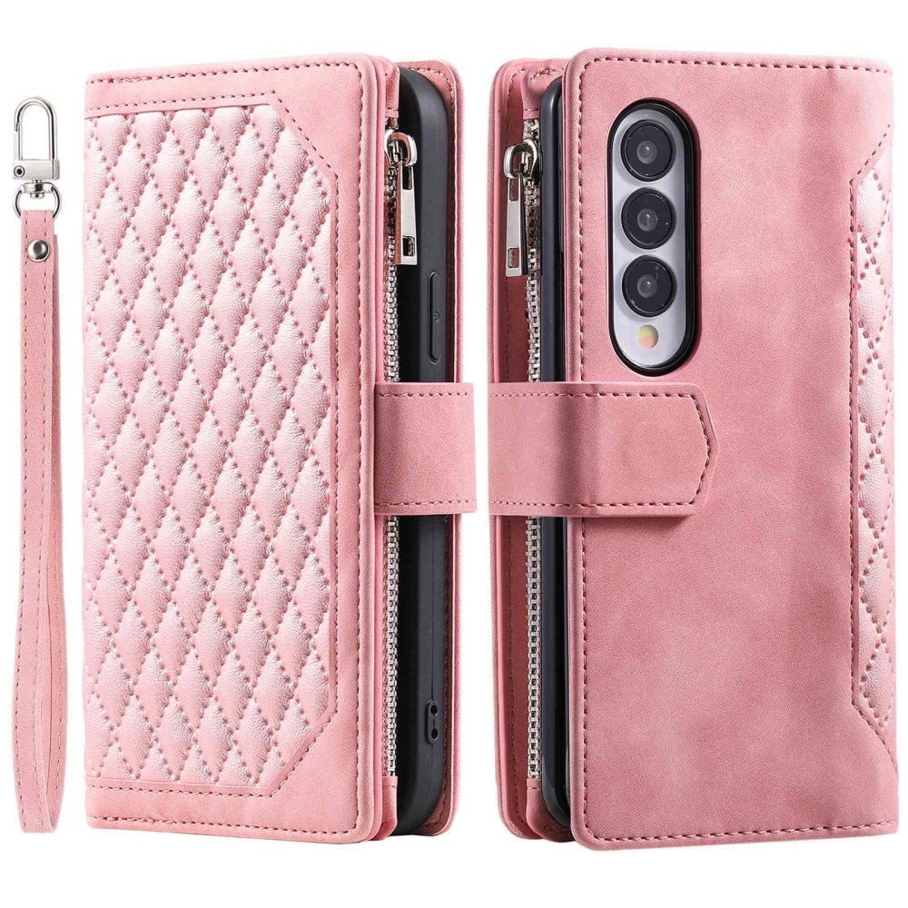 Borsa a portafoglio trapuntata Samsung Galaxy Z Fold 4 Rosa