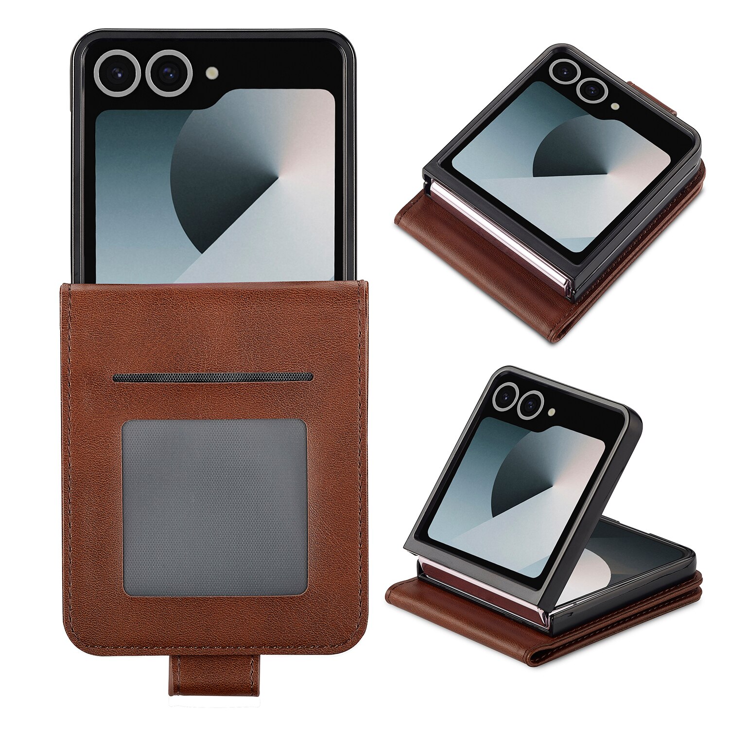 Custodie a portafoglio Samsung Galaxy Z Flip 7 Marrone