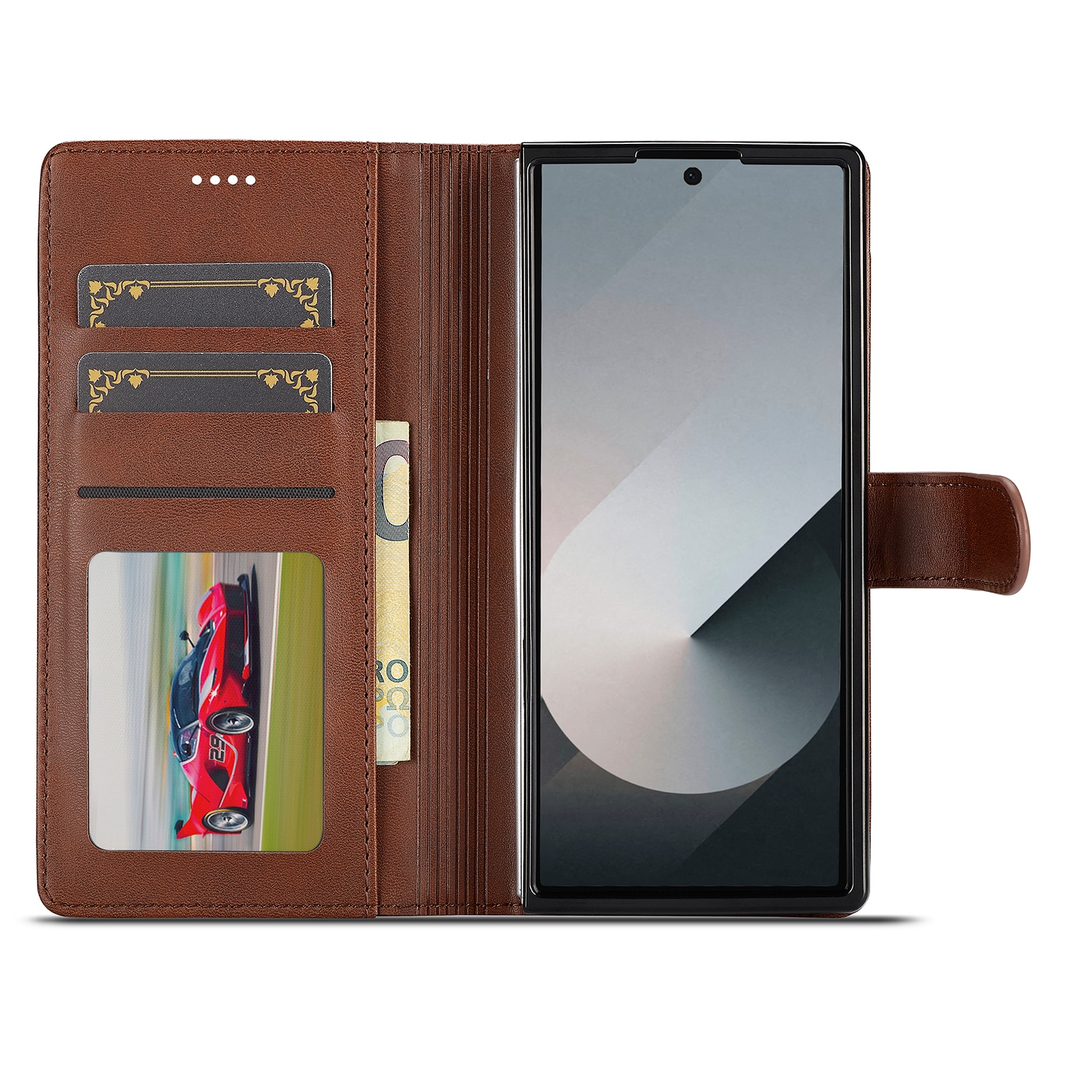 Custodie a portafoglio Samsung Galaxy Z Fold 7 Marrone