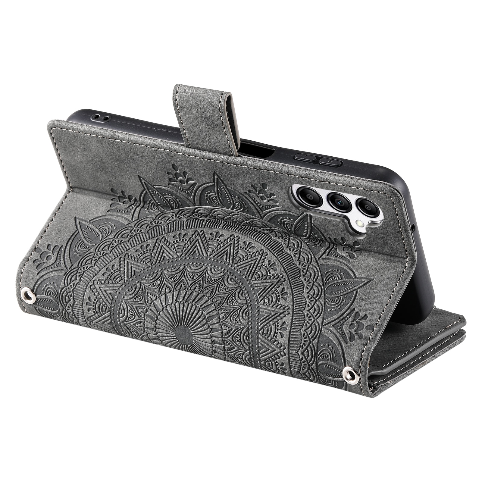 Borsa a portafoglio Mandala Samsung Galaxy S25 FE, Grigio